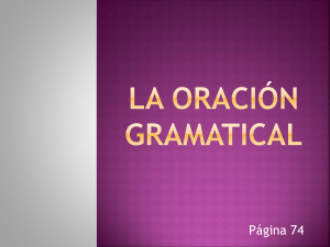 la oración gramatical 2