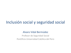 Inclusión social y seguridad social