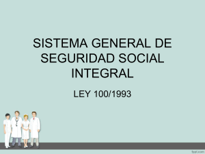 sistema general de seguridad social integral