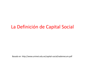 La Definición de Capital Social