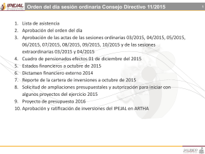 Orden del día sesión ordinaria Consejo Directivo 11/2015