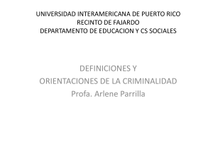 orientaciones de la criminalidad - Universidad Interamericana de