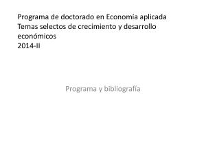 Programa de doctorado en Economía aplicada Temas selectos de