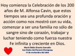 Hoy comienza la Celebraci&oacute;n de los 200 a&ntilde;os de M. Alfonsa Cavin
