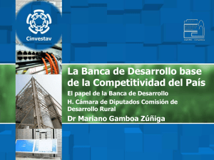 La Banca de Desarrollo base de la Competitividad del País