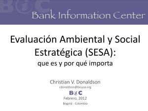 Evaluación Ambiental y Social Estratégica (SESA)