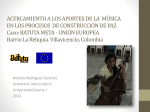 APORTES DE LA MÚSICA EN LOS PROCESOS DE