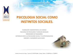 PSICOLOGIA SOCIAL COMO INSTINTOS SOCIALES