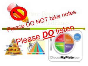 MyPlate Basics and Dietary Guidelines