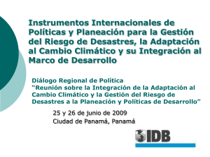 Instrumentos Internacionales de Pol&iacute;ticas y Planeaci&oacute;n para la