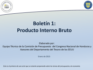 Producto Interno Bruto - Congreso Nacional de Honduras