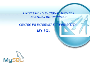 MySQL Archivo