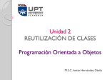 Unidad 2 REUTILIZACIÓN DE CLASES Programación Orientada a