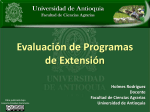 Seguimiento y evaluación de programas de extensión