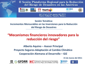 Mecanismos financieros innovadores para la reducción