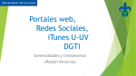 Portales web, Redes Sociales, iTunes U-UV