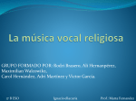 La música vocal religiosa