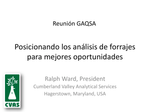 Posicionando los análisis de forrajes para mejores