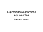 Expresiones algebraicas equivalentes