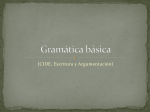 Gramática básica - Curso de Escritura Argumentativa