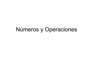 Números y Operaciones