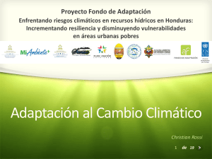 Adaptación al Cambio Climático - Proyecto del Fondo de Adaptación