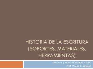 HISTORIA DE LA ESCRITURA (herramientas