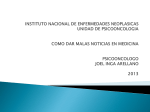 Diapositiva 1 - Instituto Nacional de Enfermedades Neoplásicas