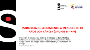 Estrategia de Seguimiento a menores de 18 a&ntilde;os con c&aacute;ncer