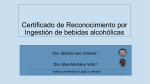 Certificado de Reconocimiento por ingestión de bebidas alcohólicas