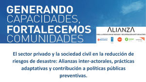 El sector privado y la sociedad civil en la reducci&oacute;n de riesgos de