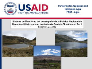 Marco Institucional del sistema de monitoreo. El proceso llevado a