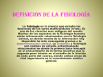 Definici&oacute;n de la fisiolog&iacute;a