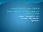 Management of failure to thrive (undernutrition) in children younger