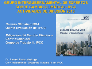 IPCC 2015: Grupo intergubernamental de expertos sobre