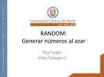 RANDOM: Generar números al azar