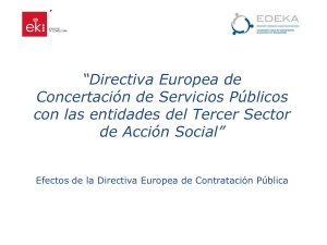 Directiva Europea de Contratación de Servicios Públicos