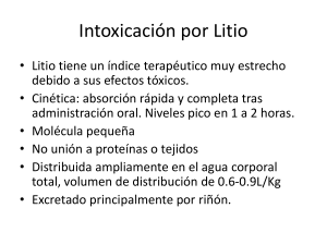 Intoxicación por Litio - medicina