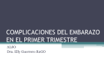 COMPLICACIONES DEL EMBARAZO EN EL PRIMER TRIMESTRE