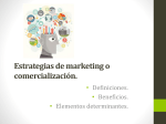 Estrategias de marketing o comercialización