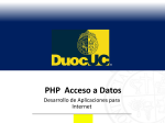 PHP Acceso a Datos - Apuntes DUOC / FrontPage