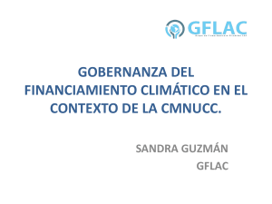 Presentación Gobernanza del Financiamiento Climático en el