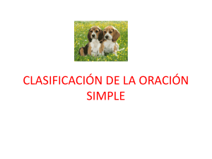 Clasificación de la oración simple No. 3