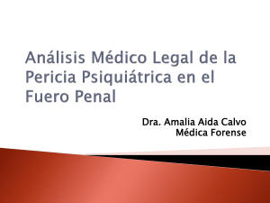 Dra Amalia CALVO Análisis Médico Legal de la Pericia Psiquiátrica
