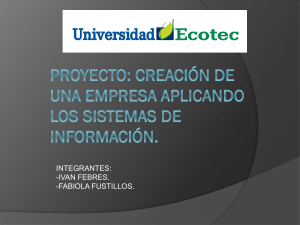 proyecto: creación de una empresa aplicando los sistemas de