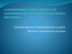 Estado Naci&oacute;n y sistemas escolares
