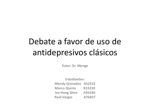 Debate a favor de antidepresivos clásicos - medicina