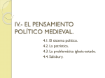 IV.- EL PENSAMIENTO POLÍTICO MEDIEVAL.