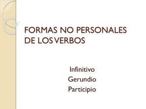 Formas no personales de los verbos Archivo