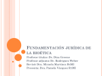 Fundamentación jurídica de la bioética